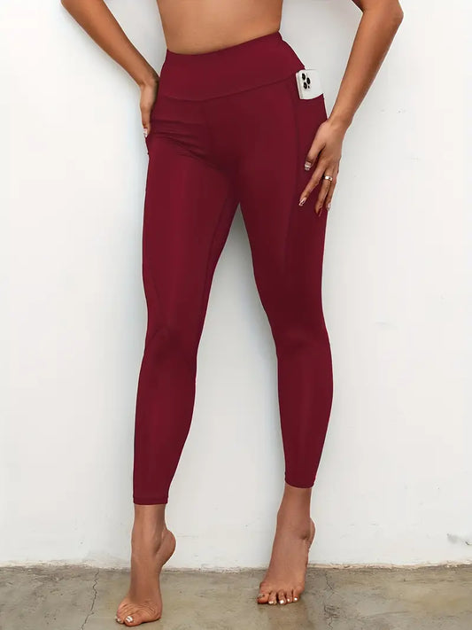 Essential Leggings with Pockets Red